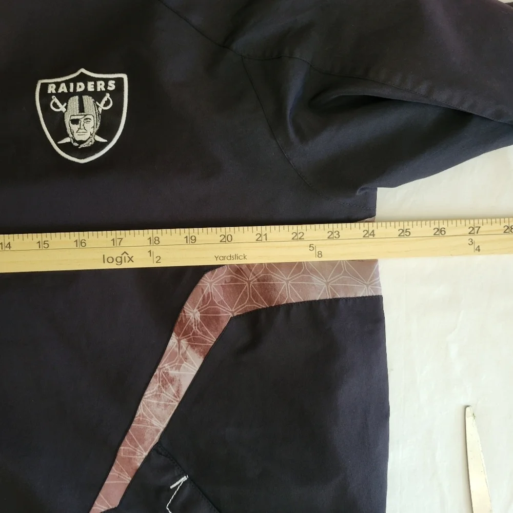 Vtg Oakland Raiders NFL Womens M Reebok On Field Windbreaker Jacket‎ PLEASE READ